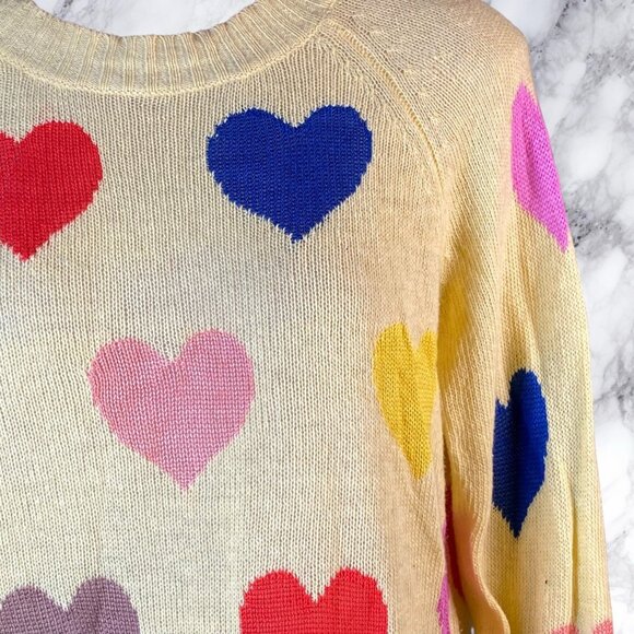 Wildfox White Label Rainbow Hearts Sweater - Picture 12 of 12